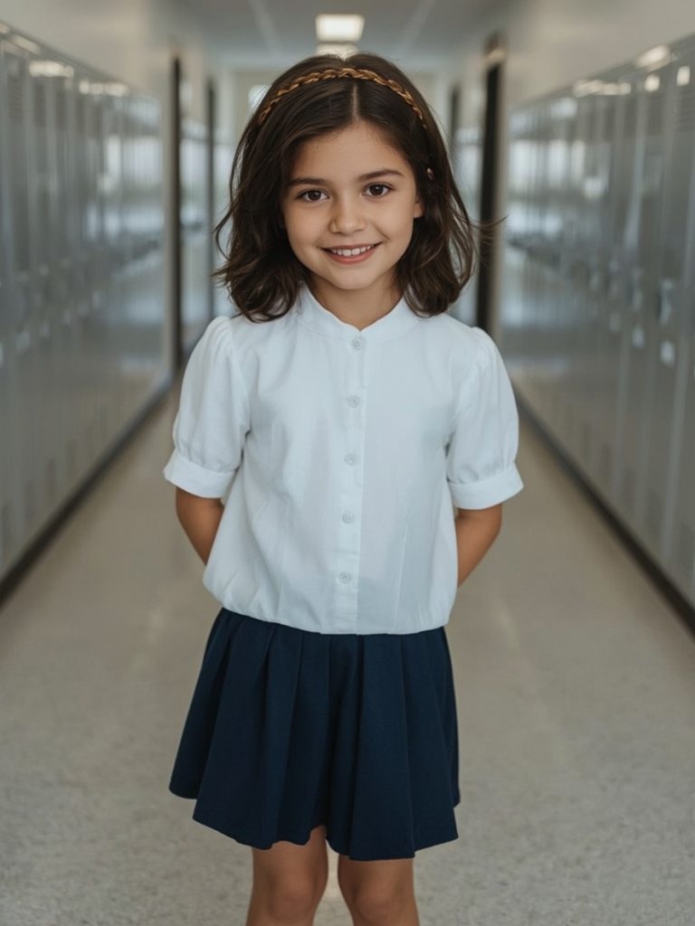 Hair Styles Kids: Half up top knot with glitter roots