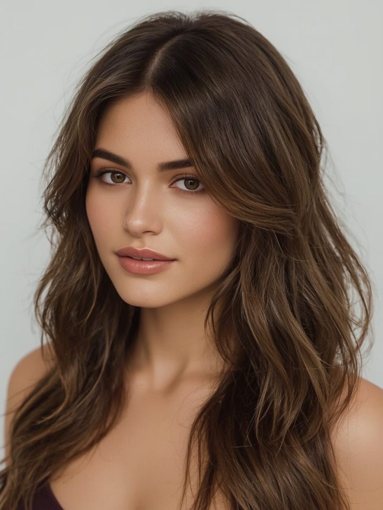 The Micro Bangs Butterfly Haircut Long Hair For Round Face