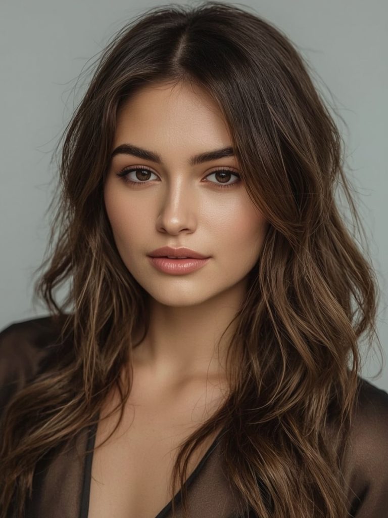 The Angled Layers Butterfly Haircut Long Hair For Round Face