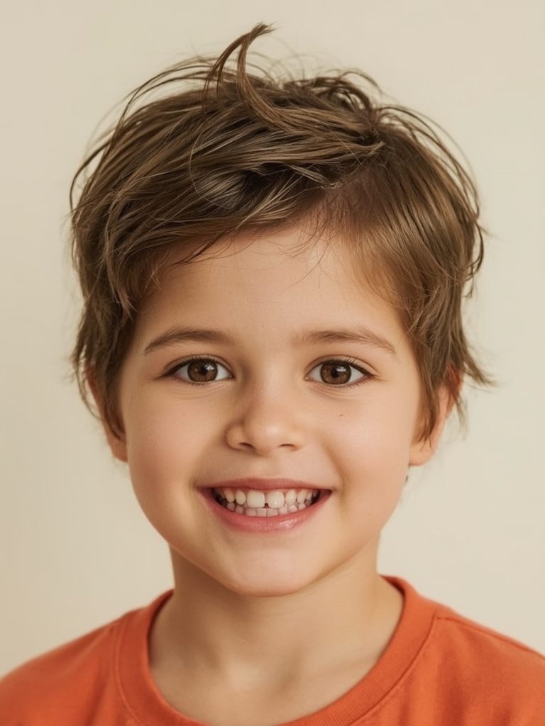 Hair Styles Kids: Simple Center Part