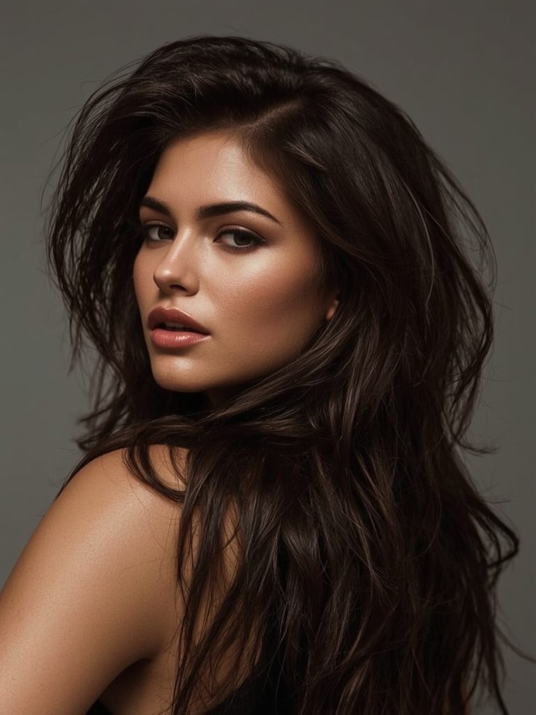 The Sleek Low Ponytail Butterfly Haircut Long Hair For Round Face