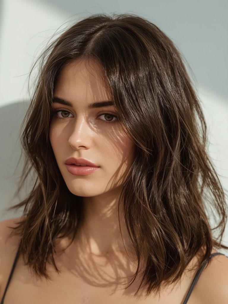 Braided Butterfly Haircut Long Hair For Round Face