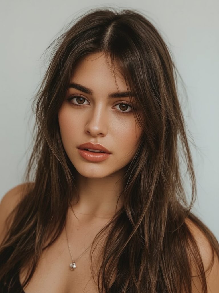 The Half-Up Half-Down Butterfly Haircut Long Hair For Round Face