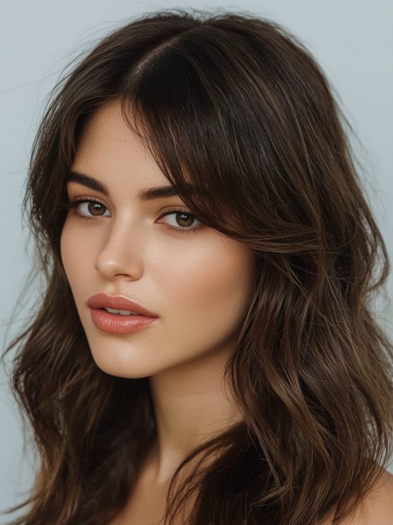 The Asymmetrical Butterfly Haircut Long Hair For Round Face