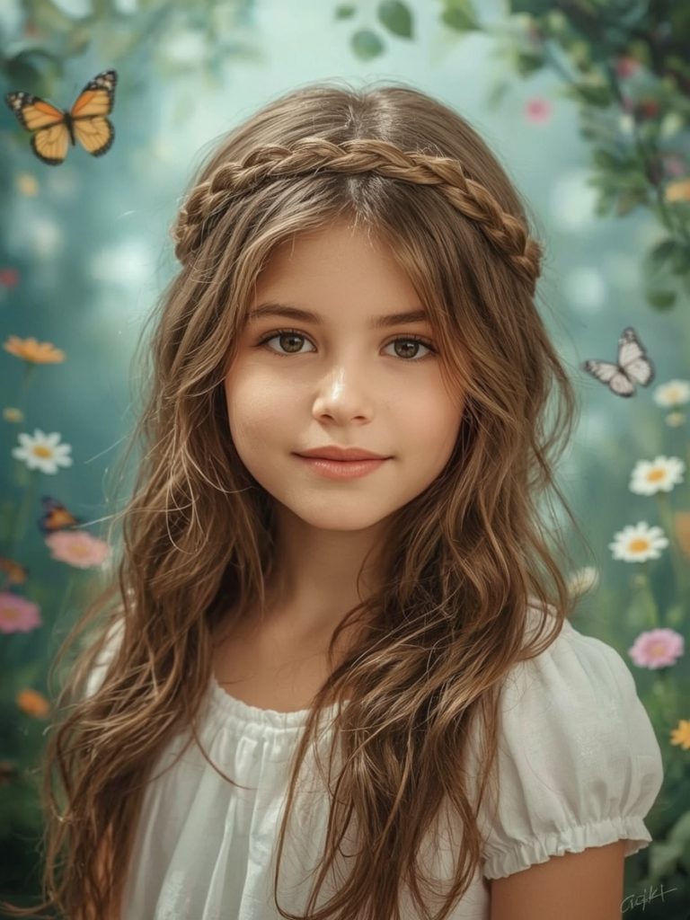 Hair Styles Kids: Half-Up Top Knot