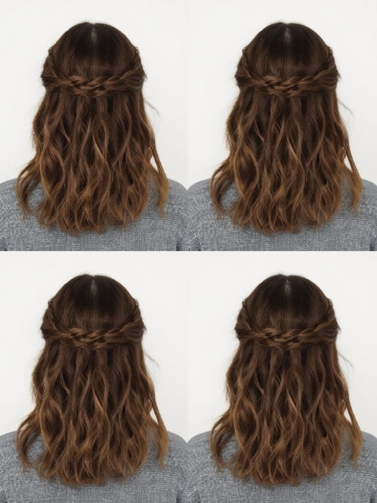 Hair Styles Braids Ideas: Half-Up Braided Hairstyle