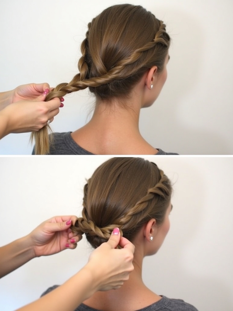 Cute Easy High Ponytail with Hair Wrap Hairstyle