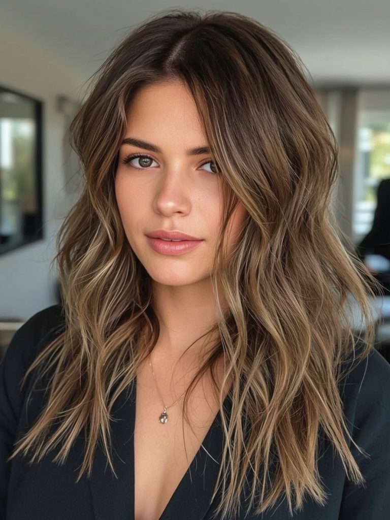 Caramel Balayage: Rooted Blonde