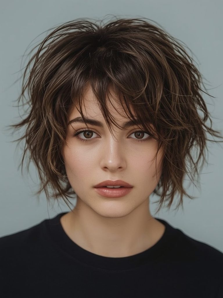 Messy Bowl Cut For Women