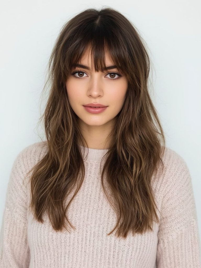 Caramel Balayage: Money Piece Highlights