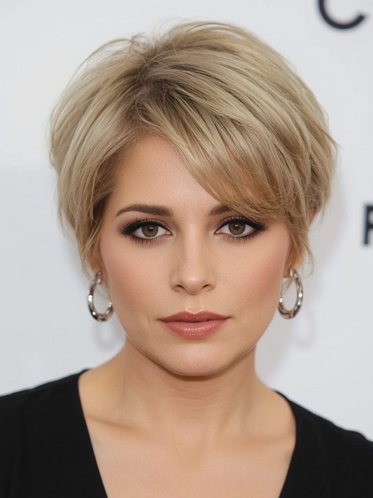 Hairstyles For Thin Fine Hair Over 60: Shoulder-Length Waves with Balayage Highlights